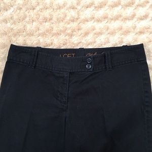 Pantalon Capri Ann Taylor Loft Noir Taille 2P – Avec Zips Aux Chevilles – Très Bon état